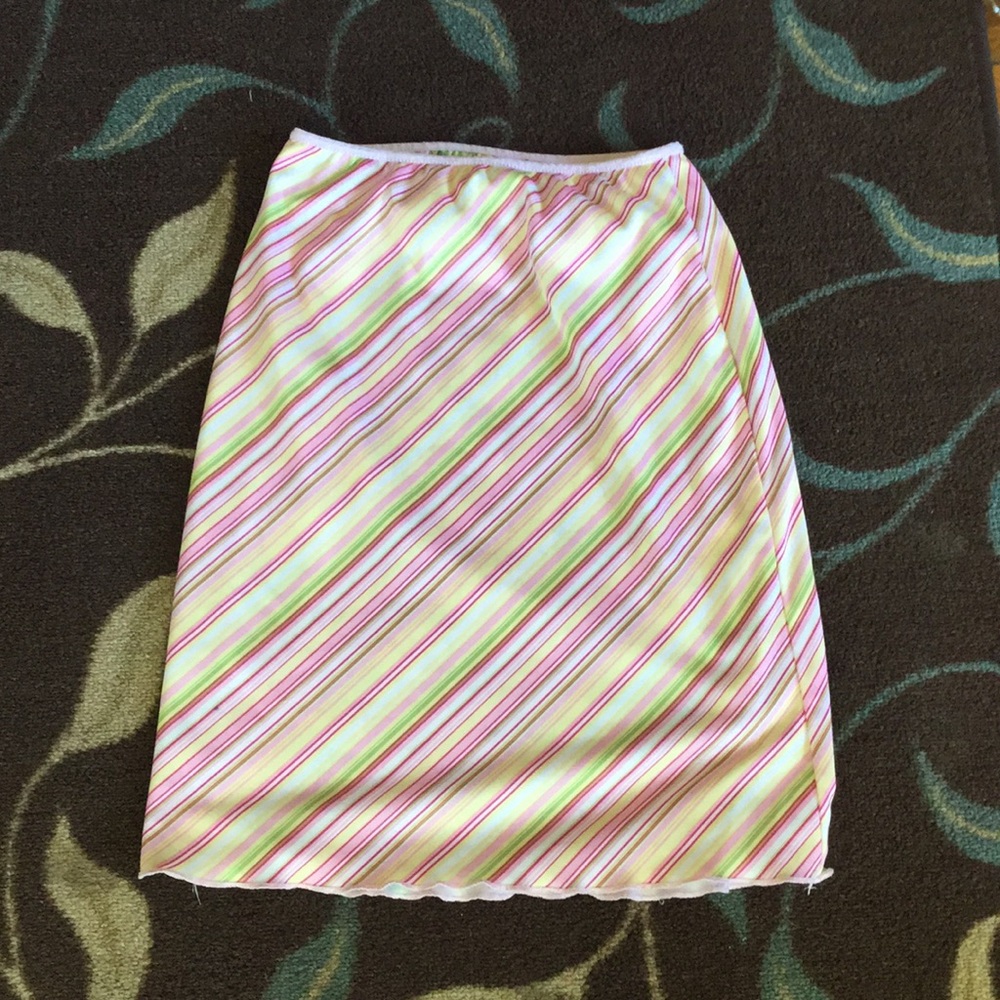 A skirt with palm trees on it